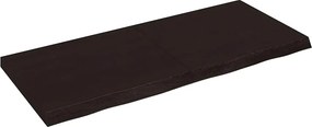 vidaXL Πάγκος Μπάνιου Σκούρο Καφέ 140x60x(2-6) εκ. Επεξεργ. Μασίφ Ξύλο