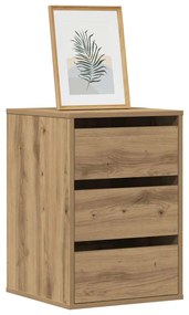 vidaXL Συρταριέρα Γωνιακή Αρτισιανή Δρυς 40x41x58 εκ. Επεξεργ. Ξύλο