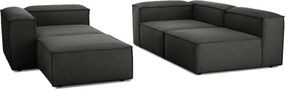 Stewehome Σύνθεση Σαλονιού 4 Θέσεων Λινό Ανθρακί 295x66x66 cm