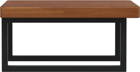 vidaXL Ράφι Νιπτήρα Τοίχου από Ατσάλι / Μασίφ Ξύλο Δρυός