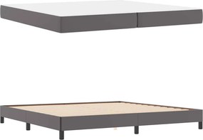 vidaXL Σκελετός Κρεβατιού με στρώμα Γκρι 200 x 200 cm ύφασμα