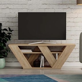 Έπιπλο τηλεόρασης Pipralla Megapap χρώμα φυσικό οξιάς 110x30x40εκ.