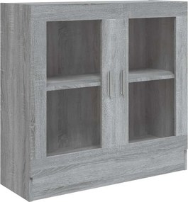 vidaXL Βιτρίνα Γκρι Sonoma 82,5x30,5x80εκ. από Επεξεργασμένο Ξύλο