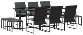 vidaXL Σετ Εξωτερικής Τραπεζαρίας 13 Τεμαχίων με Μαξιλάρια από Χάλυβα και Τεξτιλίνη