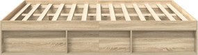 vidaXL Πλαίσιο Κρεβατιού Sonoma Δρυς 180 x 200 εκ. Super King