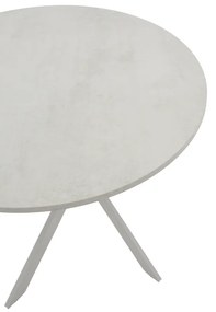 Τραπέζι Dammero pakoworld mdf σε γκρι απόχρωση με πόδι γκρι μέταλλο Φ100x75εκ