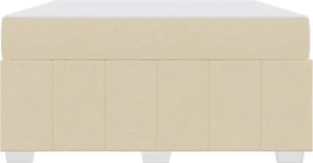 vidaXL Σκελετός Κρεβατιού με στρώμα Κρεμ 140 x 200 cm ύφασμα