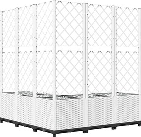 vidaXL Γλάστρα Κήπου Λευκό 120 x 120 x 136 cm