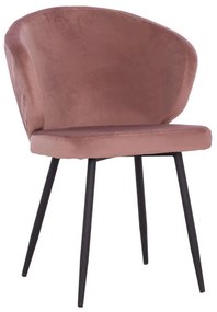 Πολυθρόνα Jiya HM8728.02 60x60x85cm Black-Apple Velvet, Metal