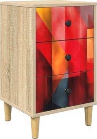 vidaXL Κομοδίνο HEESCH Sonoma Δρυς 36 x 33 x 60 εκ Επεξεργασμένο Ξύλο