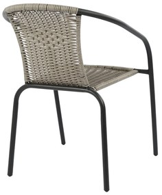 ΠΟΛΥΘΡΟΝΑ ΚΑΡΕΚΛΑ CAMEL  ΓΚΡΙ ΜΕΤΑΛΛΙΚΗ ΜΕ WICKER 48x48-53x72 εκ.