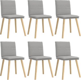 vidaXL Καρέκλες τραπεζαρίας 6 τεμ Cloud Grey Fabric