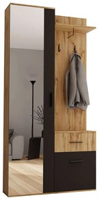 Έπιπλο Εισόδου Rio 162328209 97x30x195cm Oak-Black