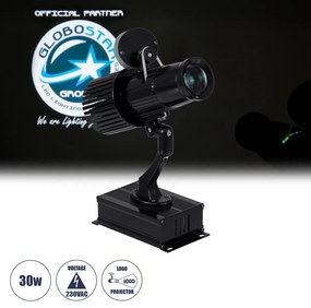 51176 GloboStar®  PROJECTOR 51176 LED Προτζέκτορας Διαφημιστικού Λογότυπου GloboStar Official Partner Εσωτερικού Χώρου - 30W AC 220-240V IP20 - Μ22.5 x Π8 x Υ28.5cm - 2 Χρόνια Εγγύηση