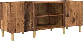 vidaXL Ντουλάπι δίσκων βινυλίου Παλιό Ξύλο 121 x 38 x 48 cm