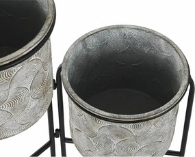 Γλάστρα DKD Home Decor Γκρι Μέταλλο (82 x 25 x 81 cm)