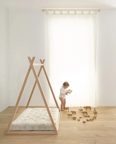 Nuvola Premium Κρεβατι / Σκηνη Montessori Μπεζ Μπεζ 88x138-168x132cm