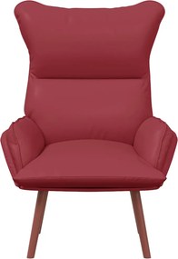 vidaXL Πολυθρόνα Κόκκινο 69 x 74 x 93 εκ. Δερματίνη