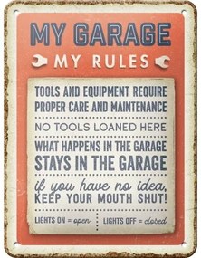 Μεταλλική πινακίδα My Garage, My Rules