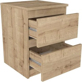 Κομοδίνο Breve Megapap χρώμα sapphire oak 39,8x41,8x55εκ.