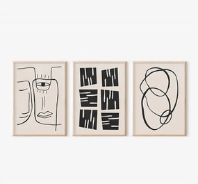 Πίνακας Lumora pakoworld τρίπτυχος με ψηφιακή εκτύπωση και πλαίσιο 33x1.5x48εκ