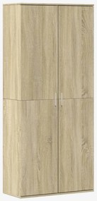 vidaXL Ντουλάπι Sonoma Δρυς 80x35x180 εκ. από Επεξεργασμένο Ξύλο