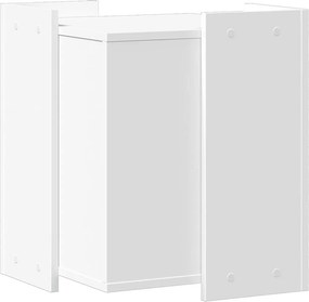 vidaXL Τουαλέτα Γάτας Περίφραξη Λευκό 42x42x51 εκ. Επεξεργασμ. Ξύλο