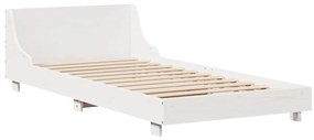 vidaXL Σκελετός Κρεβ. Χωρίς Στρώμα Λευκό 90x190 εκ Μασίφ Πεύκο