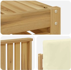 vidaXL Σειρά Καναπέ Εξωτερικού 6 pcs Λευκό και Κρεμ