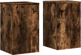 vidaXL Βάσεις Φυτών 2Τεμ. Καπνιστή Δρυς 30x30x50εκ. Επεξεργασμένο Ξύλο