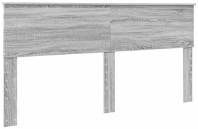 vidaXL Σκελετός Κρεβατιού με κεφαλάρι Γκρίζο Σονομα 200 x 200 cm