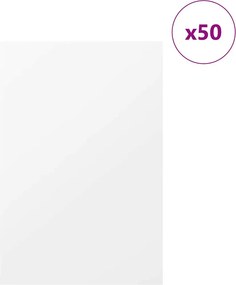 vidaXL Διακοσμητικά Πάνελ 50 τμχ. Λευκό 40 x 60 x 0.27 εκ