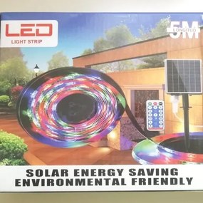 Ηλιακή ταινία φωτός LED με τηλεχειριστήριο RGB 5m OEM