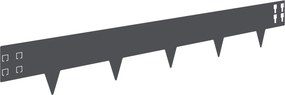 vidaXL Περίγραμμα γκαζόν 10 τμχ. 100 x 15 cm Steel Ανθρακί