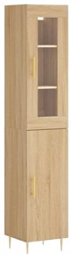 vidaXL Μπουφές Sonoma δρυς 34,5 x 34 x 180 εκ. από Επεξεργασμένο Ξύλο