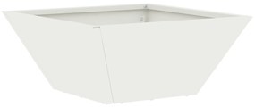 vidaXL Πλαστική Γλάστρα Λευκή Πλαστικό 35 x 35 x 15 εκ.
