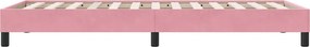 vidaXL Box Spring Κρεβάτι χωρίς στρώμα Ροζ 90x210 cm Βελούδινο