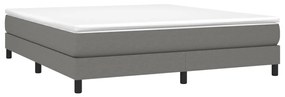 vidaXL Κρεβάτι Boxspring με Στρώμα Σκούρο Γκρι 180x200 εκ Υφασμάτιν