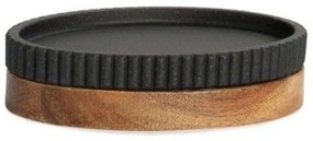 Σαπουνοθήκη LBTAH-BA22111 14x9,5x3cm Black-Natural Andrea House Polyresin,Wood