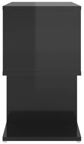 vidaXL Κομοδίνο Γυαλιστερό Μαύρο 50 x 30 x 51,5 εκ. από Μοριοσανίδα
