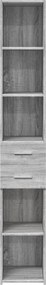 vidaXL Ντουλάπι Γκρι Sonoma 30x42,5x185 εκ. από Επεξεργασμένο Ξύλο