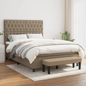 ΚΡΕΒΑΤΙ BOXSPRING ΜΕ ΣΤΡΩΜΑ TAUPE 140X190 ΕΚ. ΥΦΑΣΜΑΤΙΝΟ 3136833