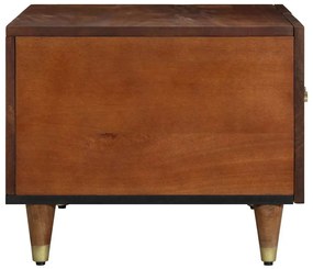 vidaXL Τραπεζάκι σαλονιού καφέ μελί 80 x 50 x 40 cm Μασίφ ξύλο μάνγκο