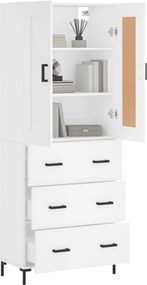 vidaXL Ντουλάπι Λευκό 69,5x34x180 εκ. από Επεξεργασμένο Ξύλο