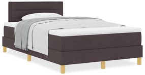 vidaXL Κρεβάτι με Σπαστό Στρώμα Σκοτεινό Καφέ 120x200 εκ. Υφασμάτινο