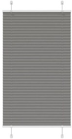 vidaXL Πλισέ περσίδα Ανθρακί 80x150 cm Πλάτος υφάσματος 79,4 cm