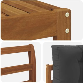 vidaXL Σειρά Καναπέ Εξωτερικού με μαξιλάρι 5 pcs Φυσικό και Ανθρακί