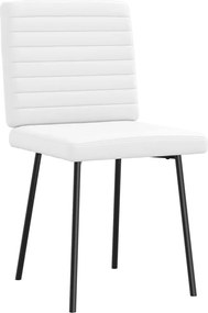 vidaXL Καρέκλες Τραπεζαρίας 2 τεμ. Λευκές από Συνθετικό Δέρμα