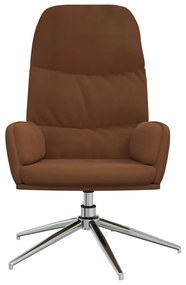 vidaXL Πολυθρόνα Relax Καφέ από Συνθετικό Καστόρι