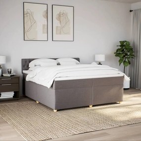 ΚΡΕΒΑΤΙ BOXSPRING ΜΕ ΣΤΡΩΜΑ TAUPE 200X200 ΕΚ. ΥΦΑΣΜΑΤΙΝΟ 3289098